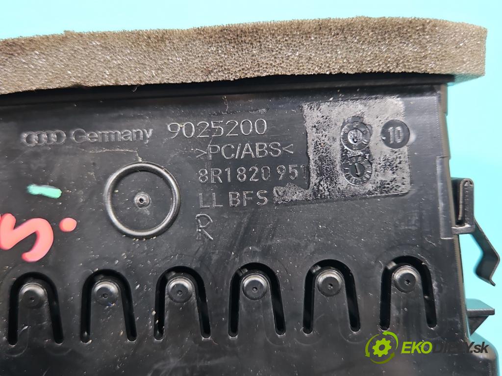 Audi Q5 2008-2016 2.0 tfsi: 220KM automatic 162 kW 1984 cm3 5- Mřížka: kúrenia stredová 8R1820951 (Mriežka kúrenia (fukár))