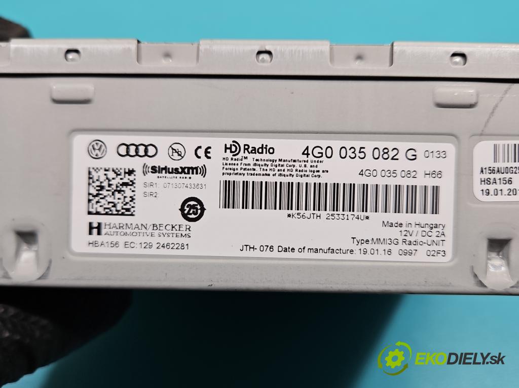 Audi Q5 2008-2016 2.0 tfsi: 220KM automatic 162 kW 1984 cm3 5- řídící jednotka 4G0035082G