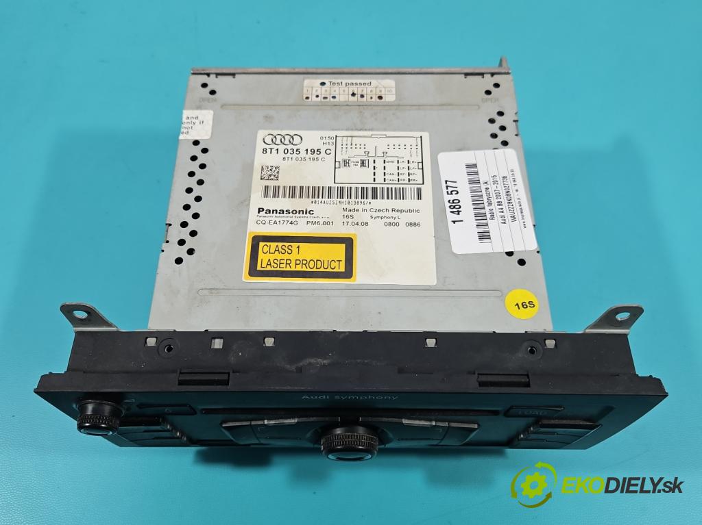 Audi A4 B8 2007-2015 2.7 tdi 190 HP automatic 140 kW 2698 cm3 4- Radio originál 8T1035195C