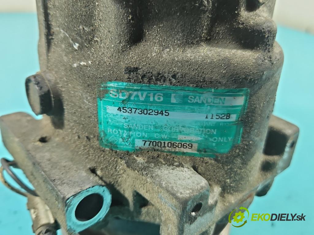 Renault Twingo I 1996-2003 1,2.0 8v 58 HP manual 43 kW 1149 cm3 3- Kompresor: klimatizácie 7700106069 (Kompresor klimatizácie)