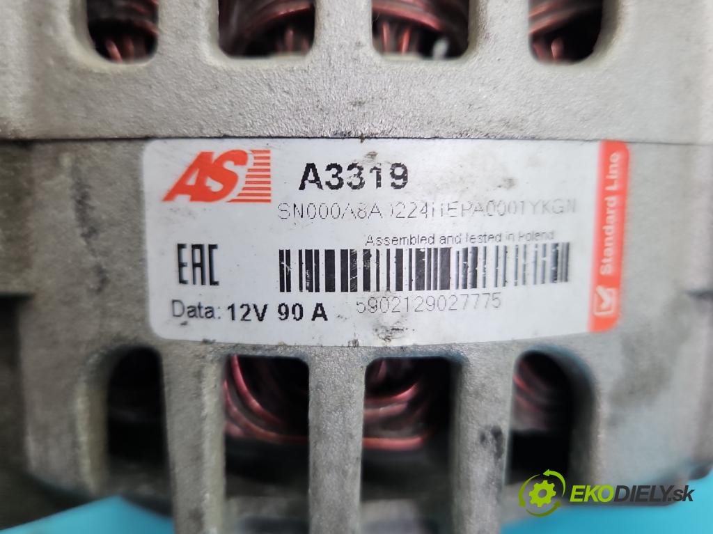 Mercedes A W169 2004-2012 1.5b: 95 hp manual 70 kW 1498 cm3 3- Alternator  (Alternátor)