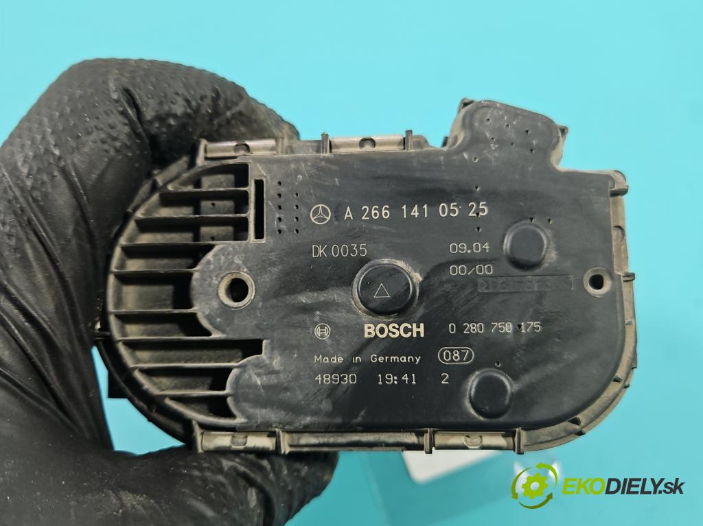 Mercedes A W169 2004-2012 1.5b: 95 HP manual 70 kW 1498 cm3 3- klapka 0280750175 (Škrtiaca klapka)