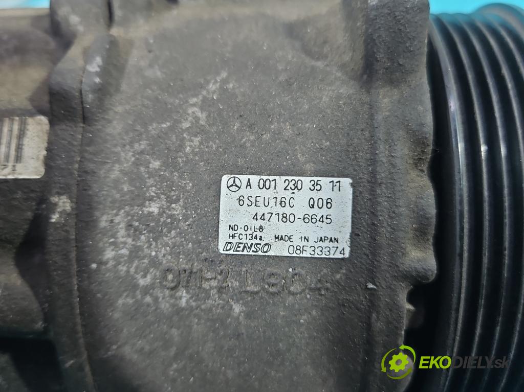 Mercedes A W169 2004-2012 1.5b: 95 HP manual 70 kW 1498 cm3 3- Kompresor: klimatizácie A0012303511 (Kompresor klimatizácie)