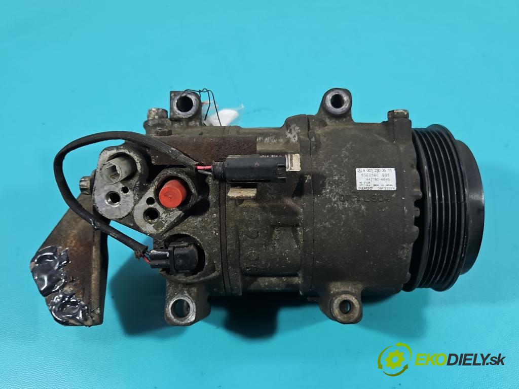 Mercedes A W169 2004-2012 1.5b: 95 HP manual 70 kW 1498 cm3 3- Kompresor: klimatizácie A0012303511 (Kompresor klimatizácie)