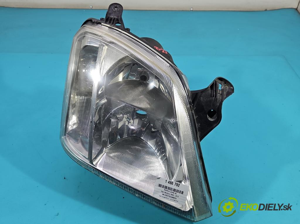 Opel Meriva A 2002-2010 1.6 16v 101 hp manual 74 kW 1598 cm3 5- světlo pravý 93321053 (Pravé přední světlo)