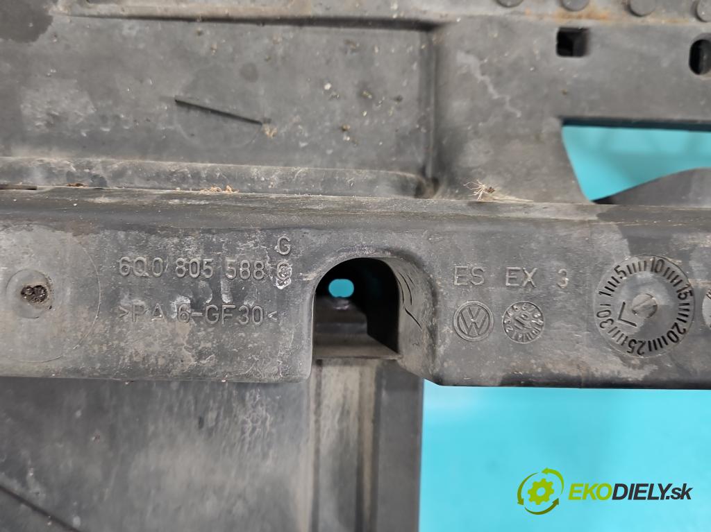 Vw Polo IV 9N 2001-2009 1.2 12v 64 hp manual 47 kW 1198 cm3 5- stěna přední 6Q0805588C (Přední výztuha)