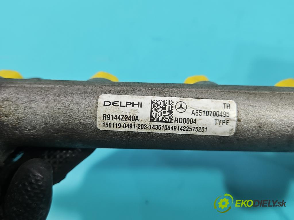 Mercedes E W212 2009-2016 2,2.0 CDI 136 HP automatic 100 kW 2143 cm3 5- lišta vstrekovacia A6510700495 (Vstrekovacia lišta)