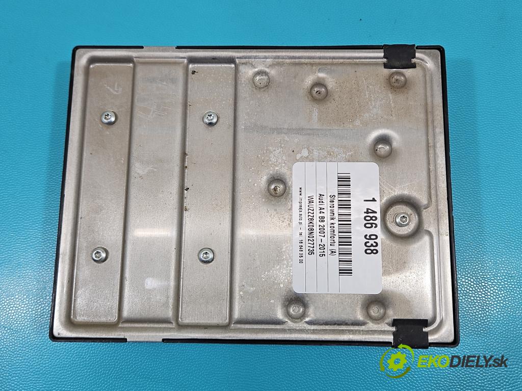 Audi A4 B8 2007-2015 2.7 tdi 190 hp automatic 140 kW 2698 cm3 4- řídící jednotka komfortu 8K0907063B