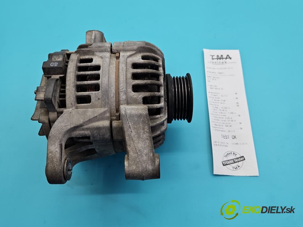 Opel Astra II 1998-2009 1.6 16v 101 HP manual 74 kW 1598 cm3 4- Alternator 0124225024 (Alternátor)