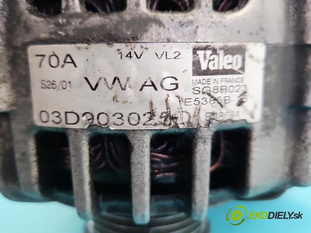Vw Polo IV 9N 2001-2009 1.2 12v 64 HP manual 47 kW 1198 cm3 5- Alternator 03D903025D (Alternátor)