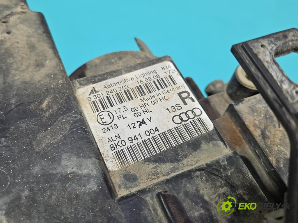 Audi A4 B8 2007-2015 2.7 tdi 190 HP automatic 140 kW 2698 cm3 4- Reflektor: pravý 8K0941004 (Svetlo predné pravé)