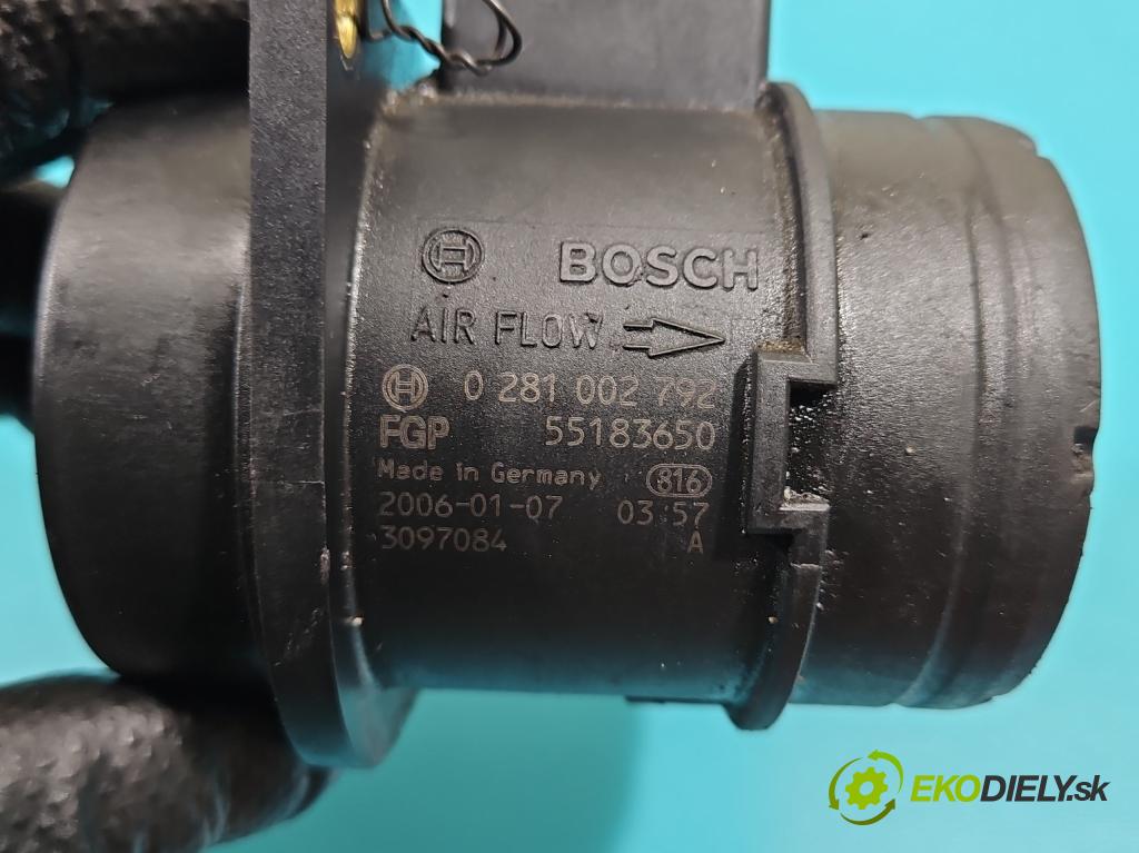 Fiat Stilo 1.9 jtd 120 HP manual 88 kW 1910 cm3 5- průtokoměr: 0281002792 (Váha vzduchu)