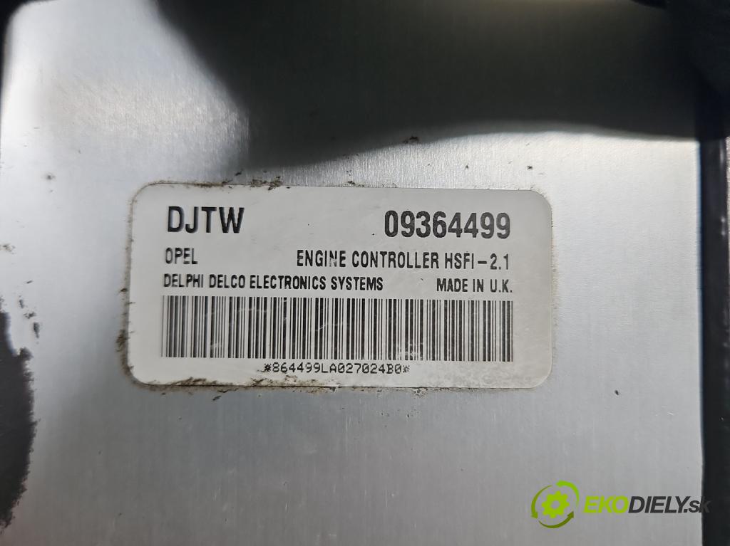 Opel Zafira A 1999-2005 1.6 16V 101 HP manual 74 kW 1598 cm3 5- riadiaca jednotka motora 09364499