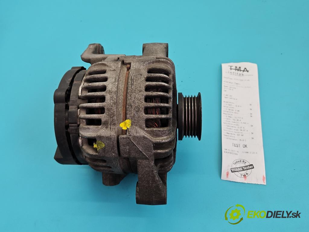 Opel Zafira A 1999-2005 1.6 16V 101 HP manual 74 kW 1598 cm3 5- Alternator 0124425009 (Alternátor)