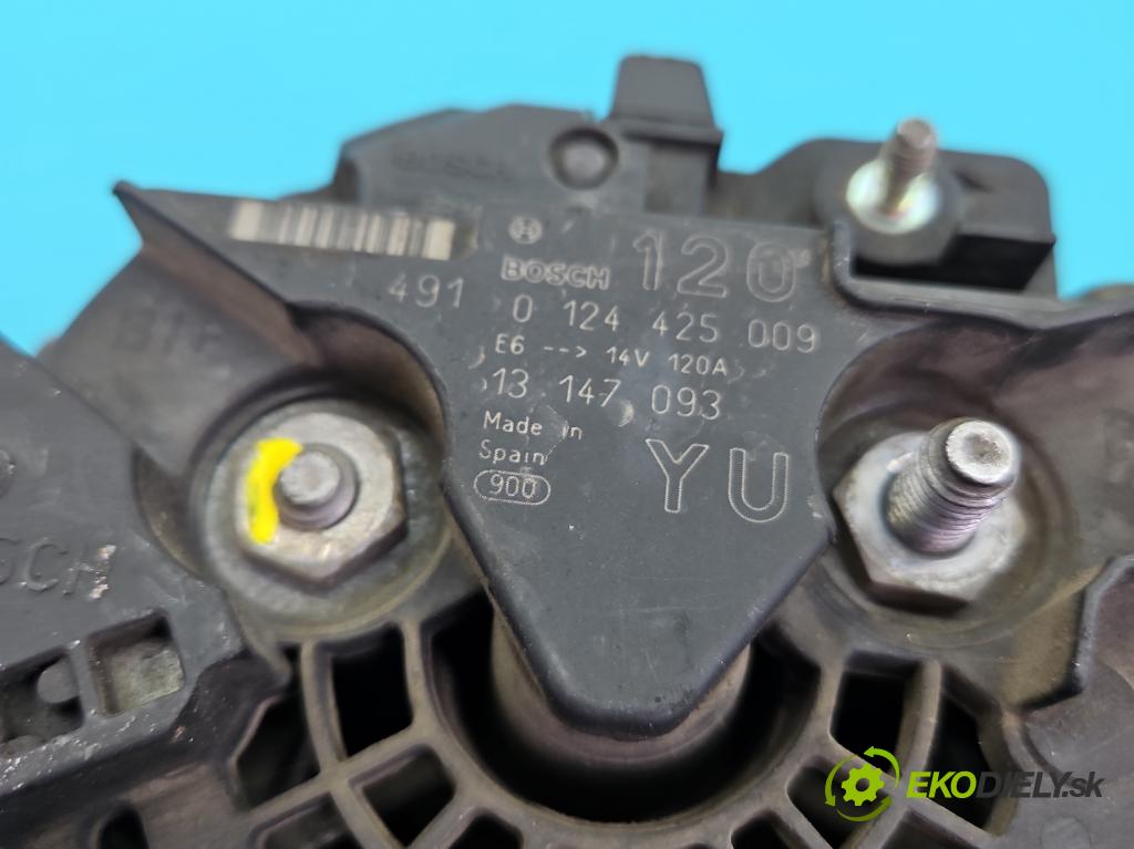Opel Zafira A 1999-2005 1.6 16V 101 HP manual 74 kW 1598 cm3 5- Alternator 0124425009 (Alternátor)