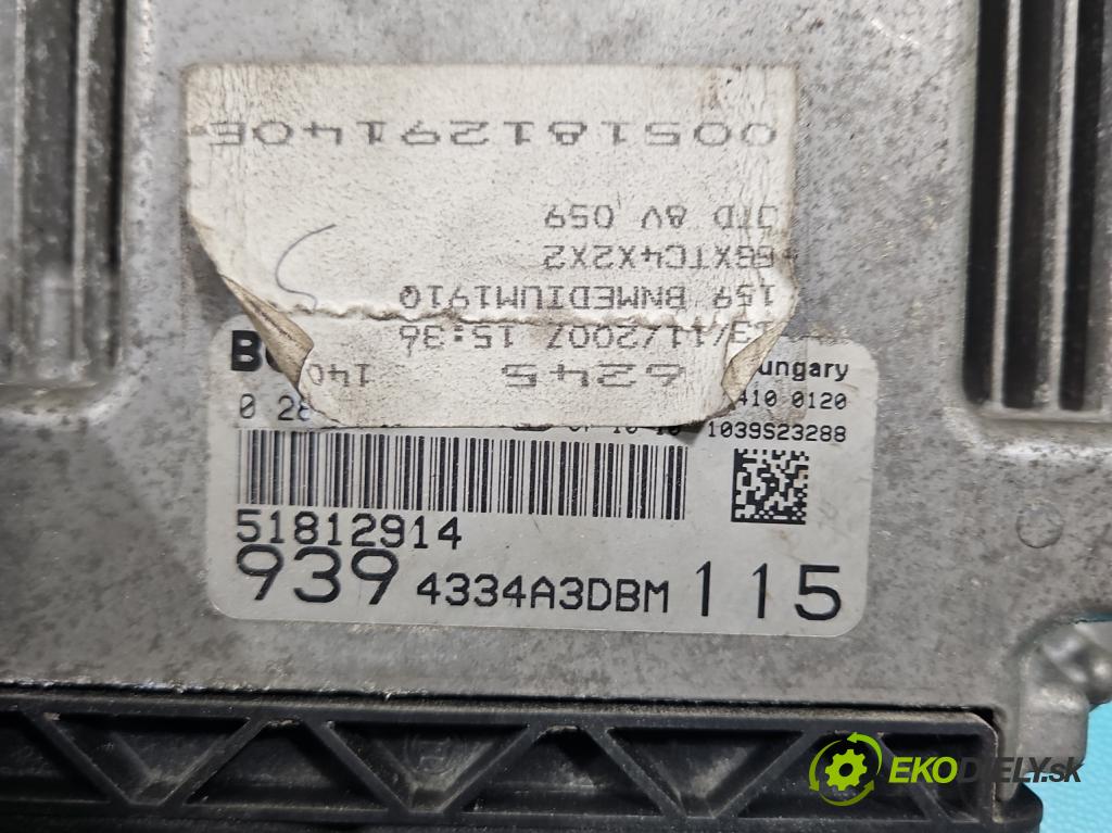 Alfa romeo 159 1.9 jtd 116 HP manual 85 kW 1910 cm3 4- riadiaca jednotka motora 0281013139