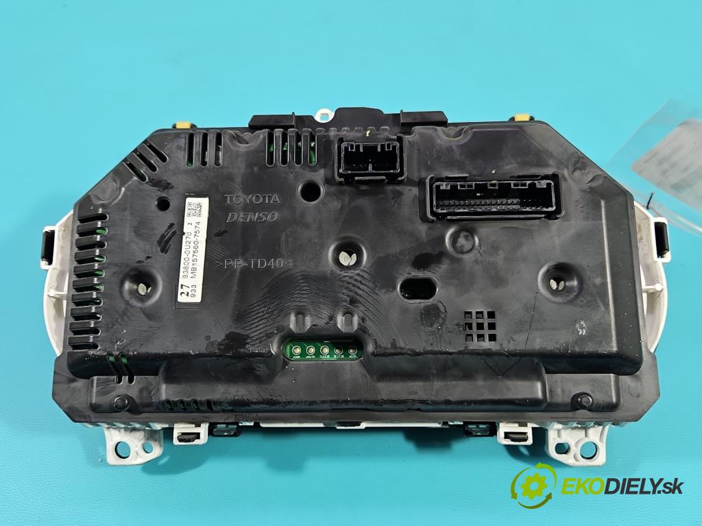 Toyota Yaris III 2011-2020 1.3 vvt-i 99 HP manual 73 kW 1329 cm3 5- prístrojovka/ budíky 83800-0U270 (Prístrojová doska)