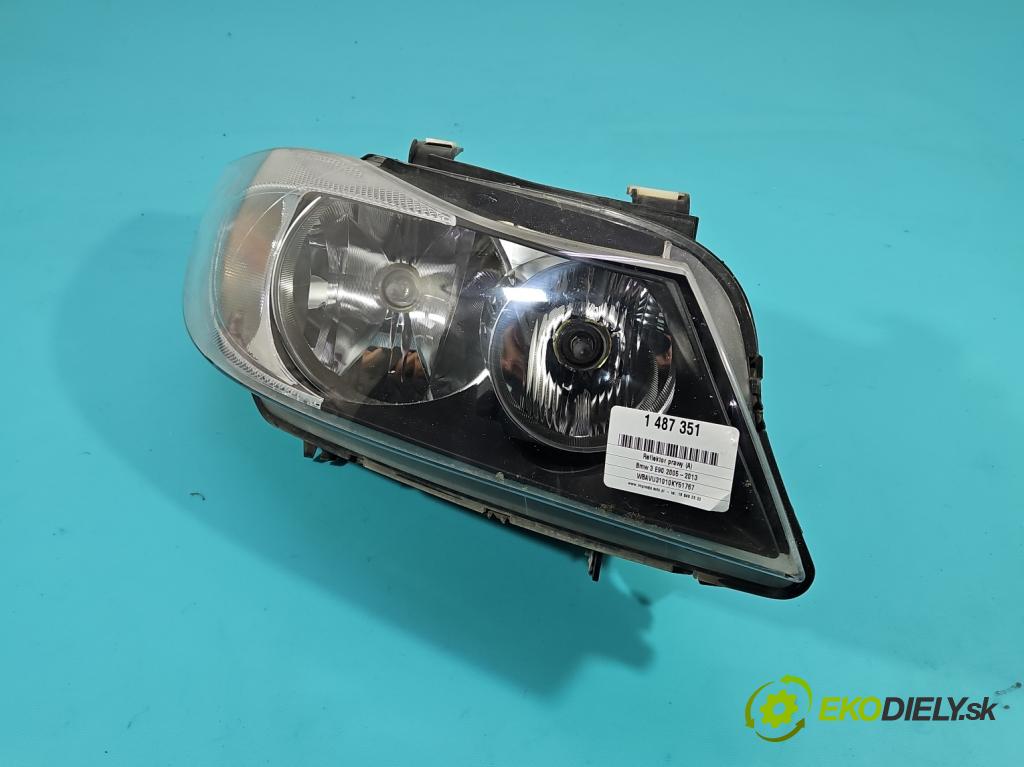 Bmw 3 E90 2005-2013 2.0d 163 HP manual 120 kW 1995 cm3 5- Reflektor: pravý  (Svetlo predné pravé)
