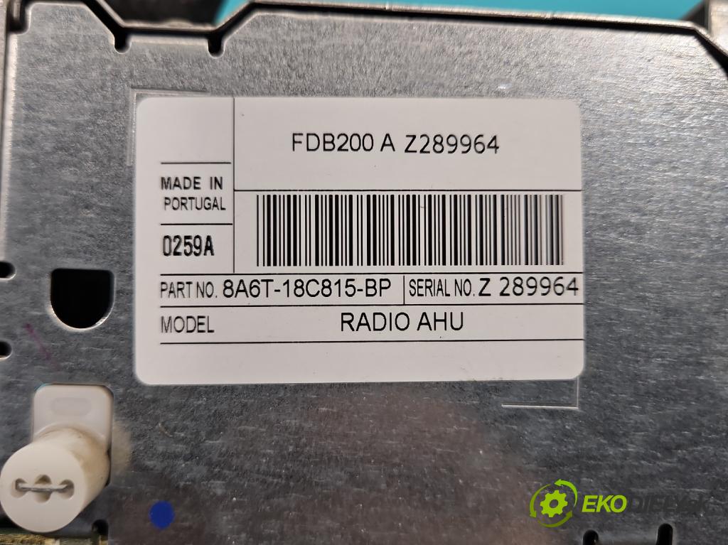 Ford Fiesta Mk7 2008-2017 1.4 TDCI 68 HP manual 50 kW 1399 cm3 5- Radio originál 8A6T-18C815-BP