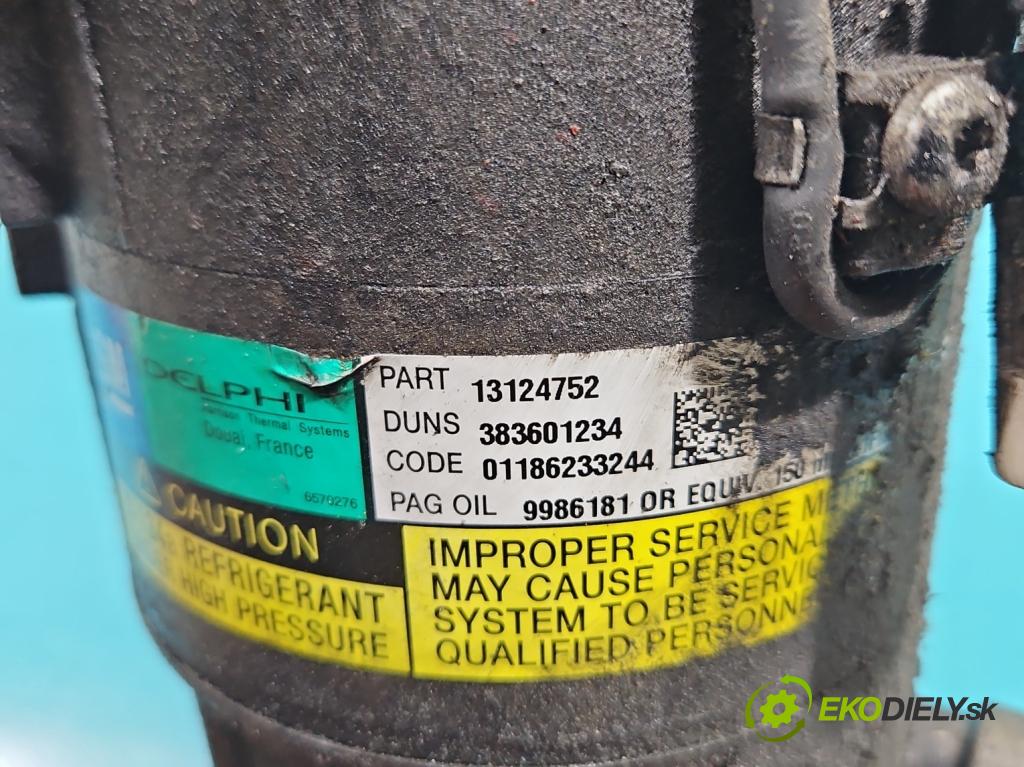 Opel Astra III 2004-2014 1.9 cdti 120 HP manual 88 kW 1910 cm3 5- Kompresor: klimatizácie 13124752 (Kompresor klimatizácie)