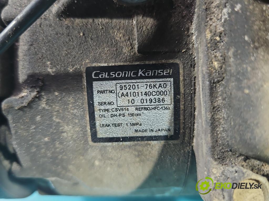 Suzuki Grand Vitara II 2005-2014 2.4 16V 169KM manual 124 kW 2393 cm3 5- Kompresor: klimatizácie 95201-76KA0 (Kompresor klimatizácie)