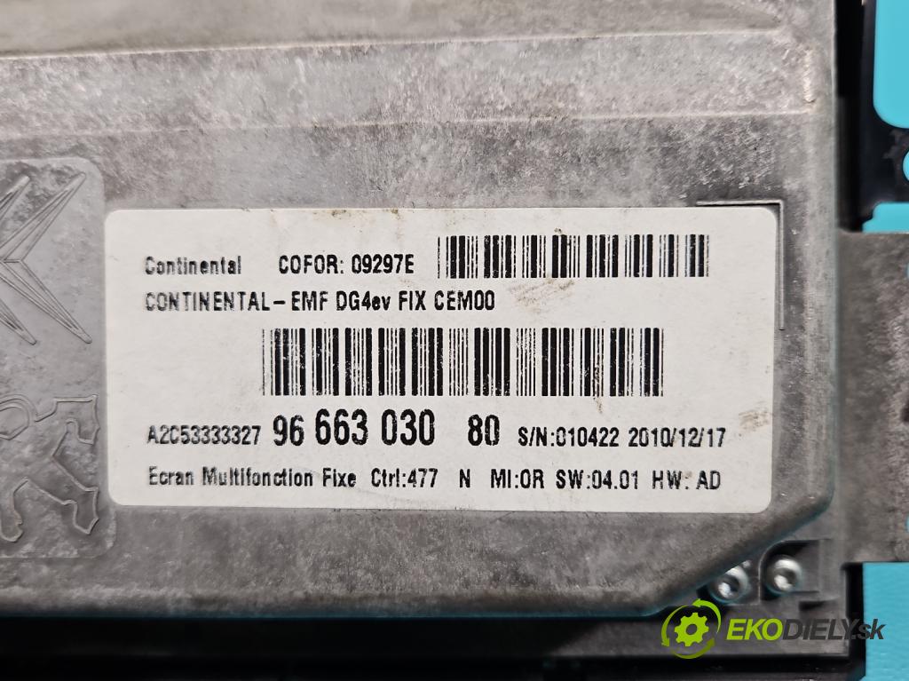 Citroen C4 II 2010-2017 2.0 hdi 150 HP manual 110 kW 1997 cm3 5- Zobrazit: 9666303080 (Prístrojová doska)