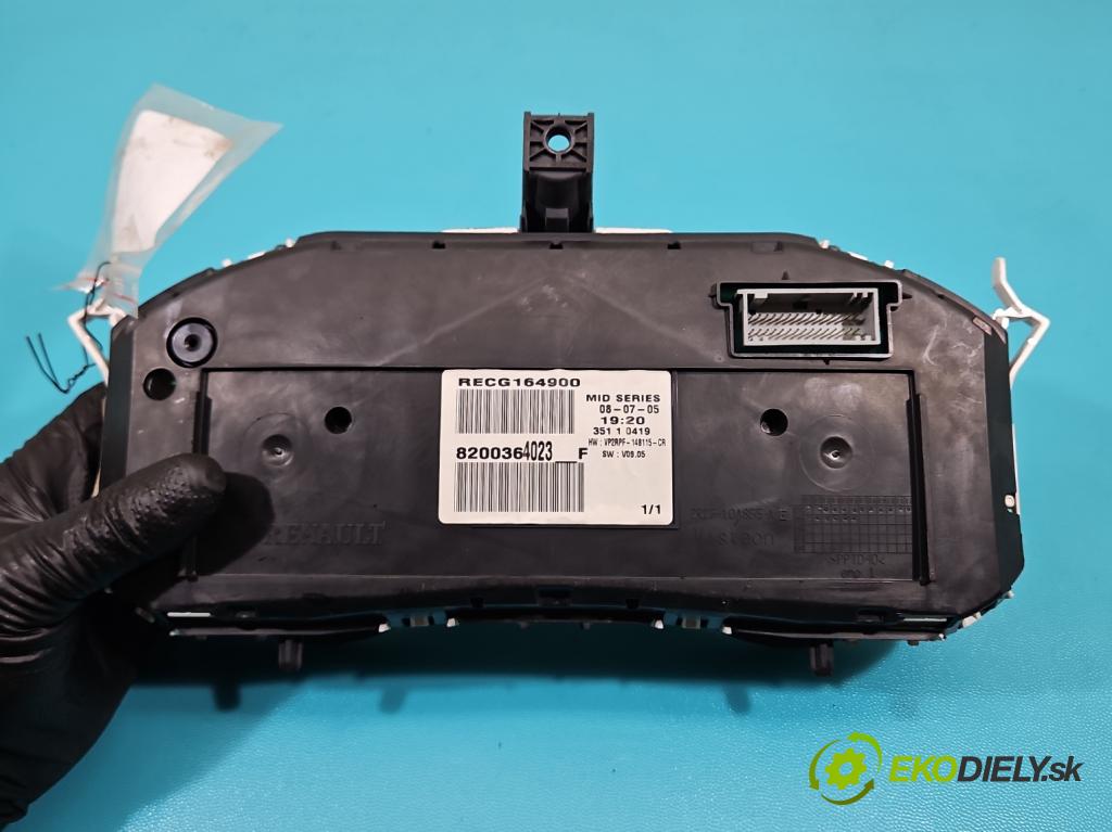 Renault Megane II 2003-2008 1.6 16v 113 HP manual 83 kW 1598 cm3 3- prístrojovka/ budíky 8200364023F (Prístrojová doska)