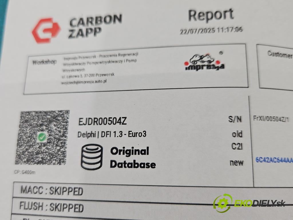 Ford Mondeo Mk3 2000-2007 2.0 tdci 131 HP manual 96 kW 1998 cm3 5- vstrek EJDR00504Z (Vstrekovač paliva)