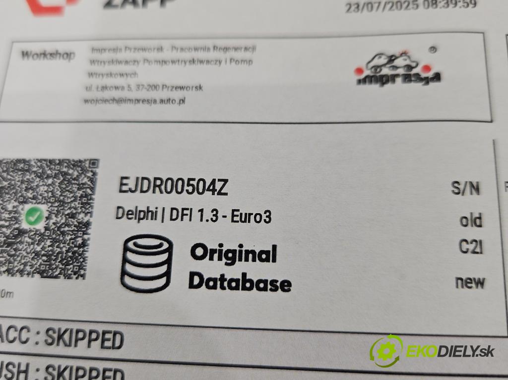 Ford Mondeo Mk3 2000-2007 2.0 tdci 131 HP manual 96 kW 1998 cm3 5- vstrek EJDR00504Z (Vstrekovač paliva)