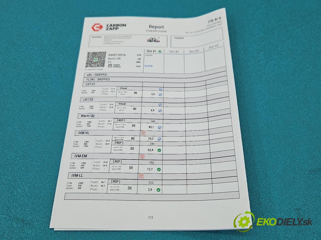 Bmw 3 E90 2005-2013 2.0d 163 HP manual 120 kW 1995 cm3 5- vstrek 0445110216 (Vstrekovač paliva)