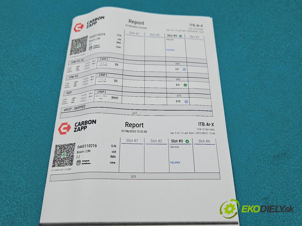 Bmw 3 E90 2005-2013 2.0d 163 HP manual 120 kW 1995 cm3 5- vstrek 0445110216 (Vstrekovač paliva)