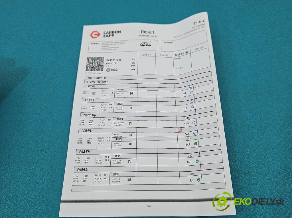 Bmw 3 E90 2005-2013 2.0d 163 HP manual 120 kW 1995 cm3 5- vstrek 0445110216 (Vstrekovač paliva)