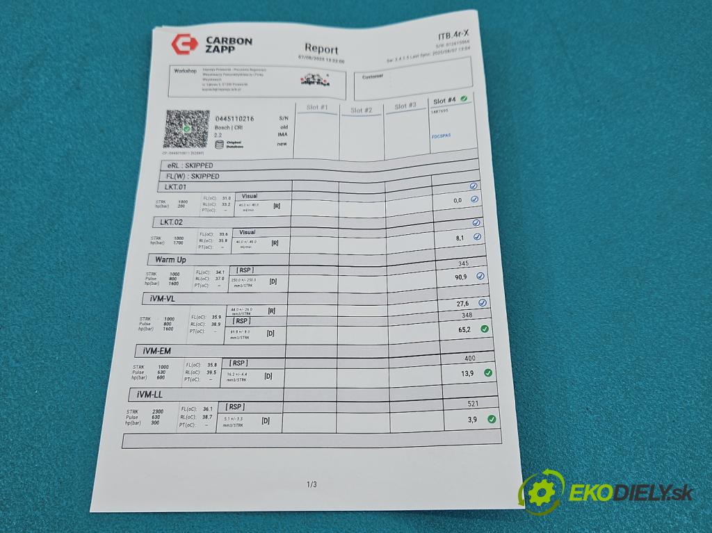 Bmw 3 E90 2005-2013 2.0d 163 HP manual 120 kW 1995 cm3 5- vstrek 0445110216 (Vstrekovač paliva)