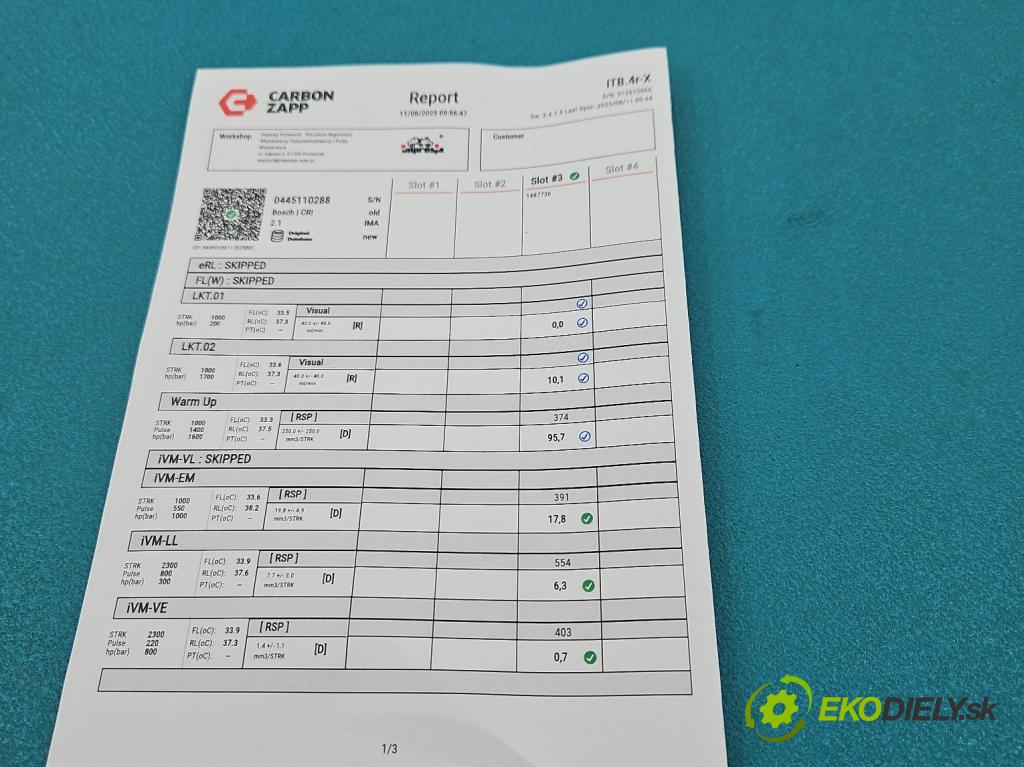 Honda Civic VIII 2006-2011 2.1 i-CTDi N22A2 141 HP manual 104 kW 2131 cm3 5- vstrek 0445110288 (Vstrekovač paliva)