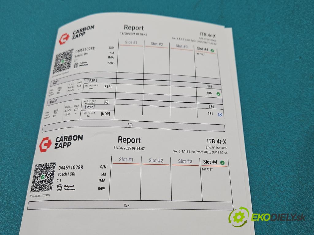 Honda Civic VIII 2006-2011 2.1 i-CTDi N22A2 141 HP manual 104 kW 2131 cm3 5- vstrek 0445110288 (Vstrekovač paliva)