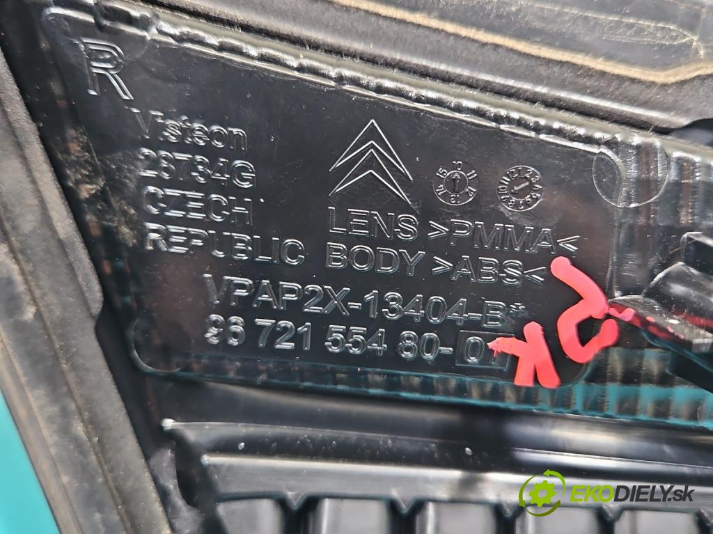 Citroen C4 II 2010-2017 2.0 hdi 150 hp manual 110 kW 1997 cm3 5- světlo zadní pravé 9672155480 (Klika dveří ostatní)