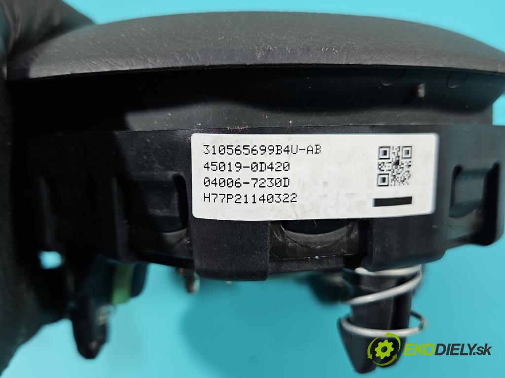 Toyota Yaris III 2011-2020 1.3 vvt-i 99 HP manual 73 kW 1329 cm3 5- airbag vzduch: Řidiči: 45019-0D420 (Airbag)
