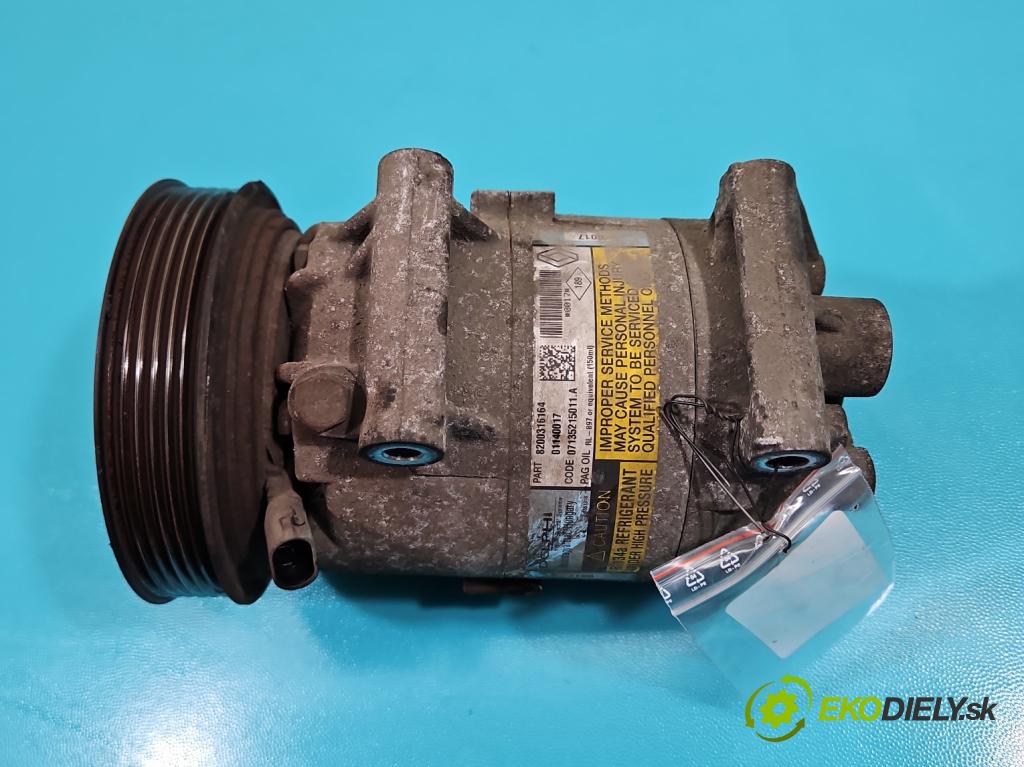 Renault Megane II 2003-2008 1.6 16v 113 HP manual 83 kW 1598 cm3 3- Kompresor: klimatizácie 8200316164 (Kompresor klimatizácie)