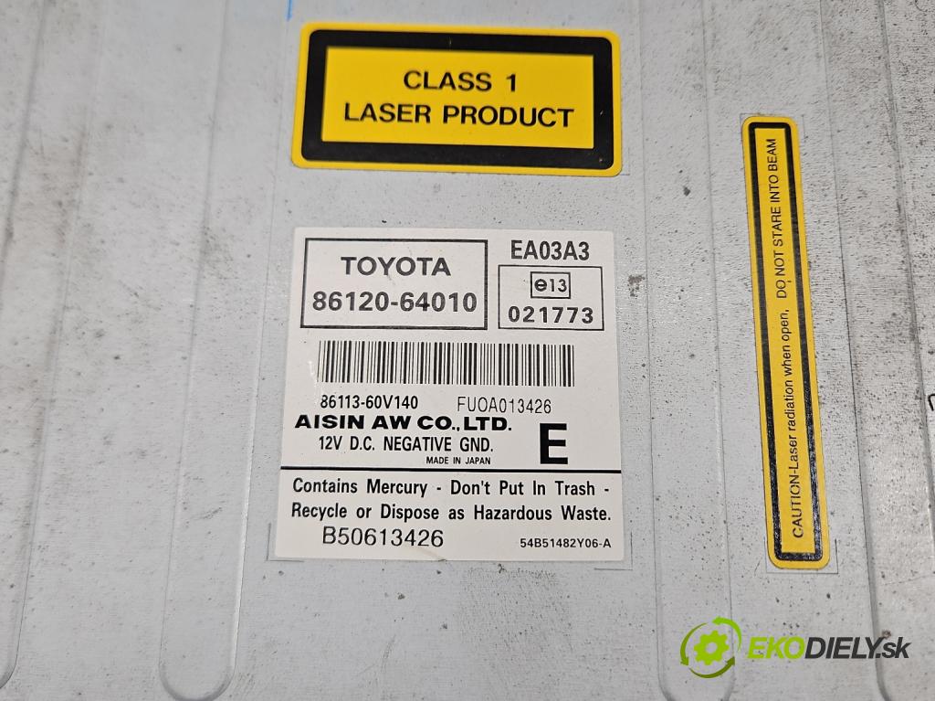 Toyota Corolla Verso II 2004-2009 2.2 D4D 177 HP manual 130 kW 2231 cm3 5- Radio originál 86120-64010