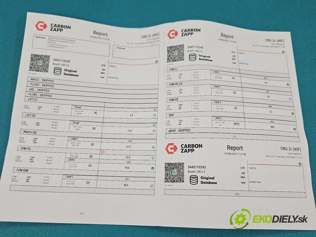 Opel Astra III 2004-2014 1.9 cdti 150 HP manual 110 kW 1910 cm3 5- vstrek 0445110243 (Vstrekovač paliva)