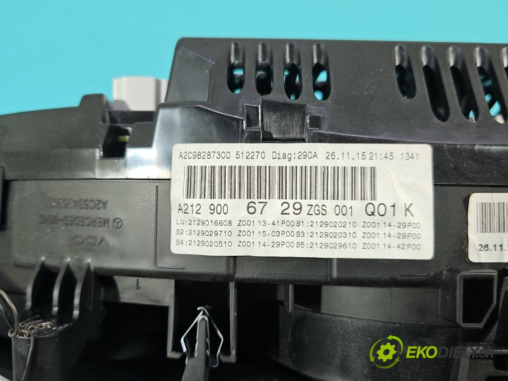 Mercedes E W212 2009-2016 2,2.0 cdi 136 HP automatic 100 kW 2143 cm3 5- prístrojovka/ budíky A2C53435305 (Prístrojová doska)