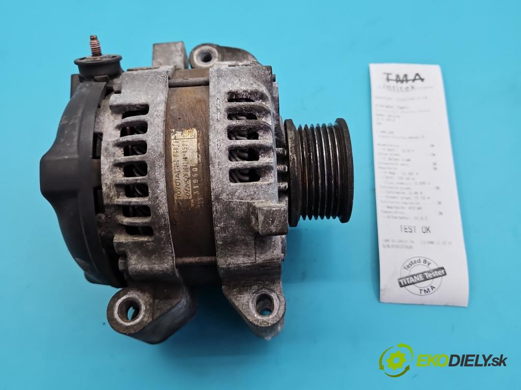 Toyota Corolla Verso II 2004-2009 2.2 D4D 177 HP manual 130 kW 2231 cm3 5- Alternator 27060-0G011 (Alternátor)