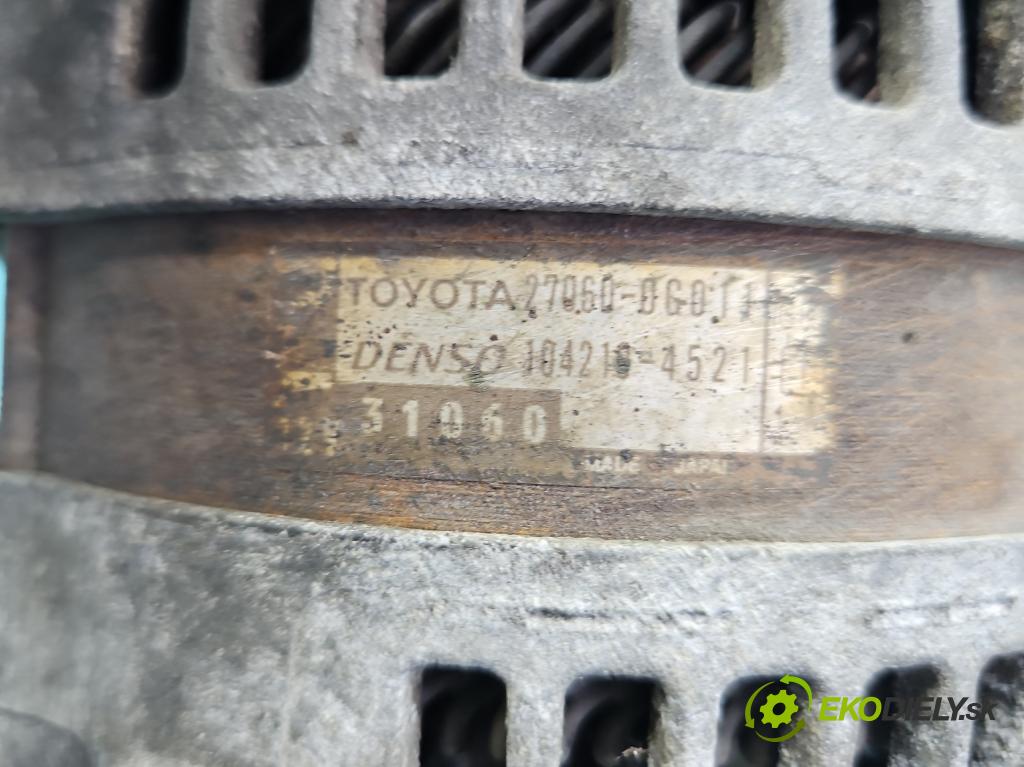 Toyota Corolla Verso II 2004-2009 2.2 D4D 177 HP manual 130 kW 2231 cm3 5- Alternator 27060-0G011 (Alternátor)
