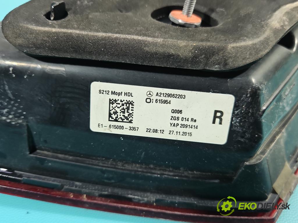 Mercedes E W212 2009-2016 2.2 cdi 651925 136 HP automatic 100 kW 2143 cm3 5- svetlo / reflektor zadné pravé A2129062203 (Kľučka dverí ostatné)