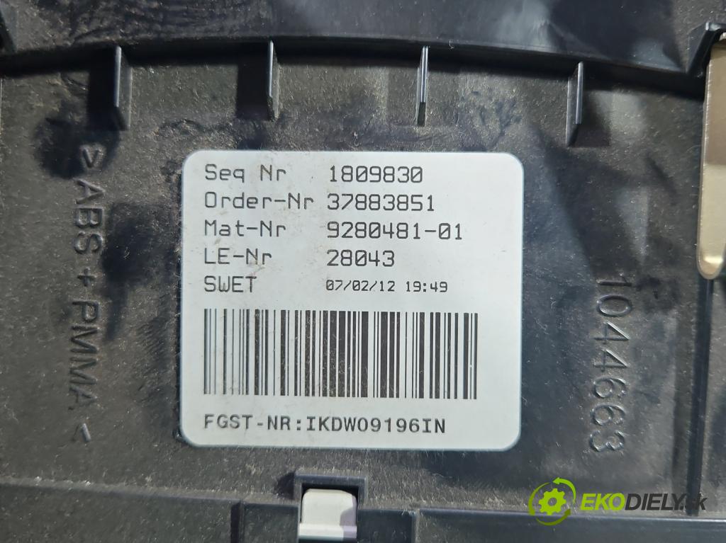 Bmw 5 F10 2010-2017 2.0 T 245KM automatic 180 kW 1997 cm3 4- prístrojovka/ budíky 9280481 (Prístrojová doska)