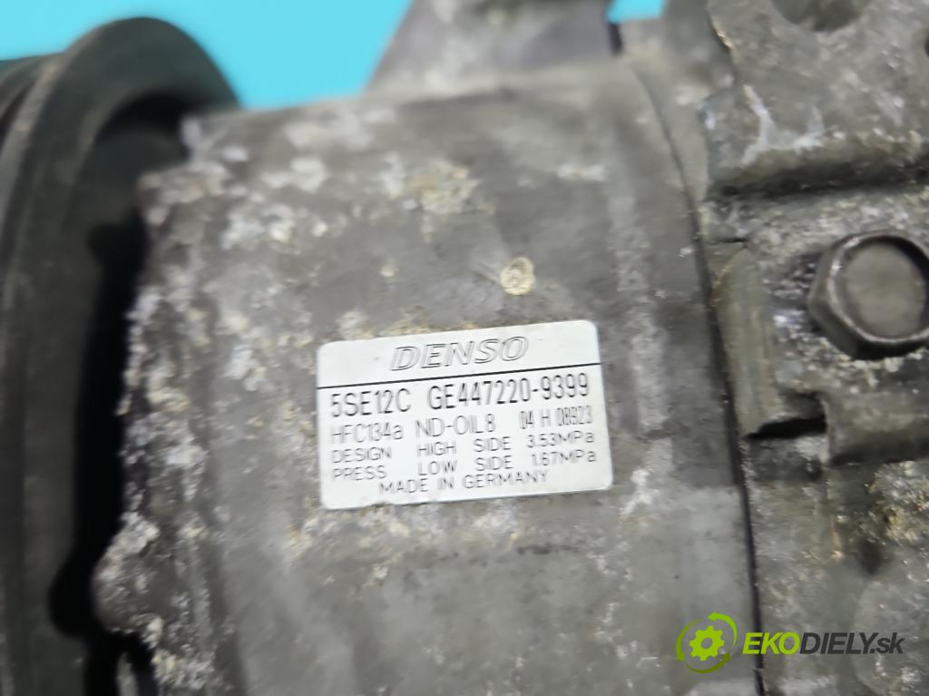 Toyota Corolla Verso II 2004-2009 2.2 D4D 177 HP manual 130 kW 2231 cm3 5- Kompresor: klimatizácie 447220-9399 (Kompresor klimatizácie)