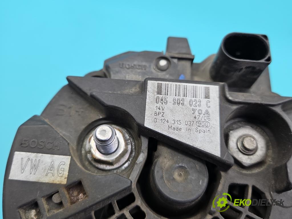 Vw Fox 1.4 tdi 69KM manual 51 kW 1422 cm3 3- Alternator 045903023C (Alternátor)