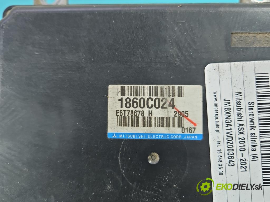 Mitsubishi ASX 2010-2021 1.6 16v 117 HP manual 86 kW 1590 cm3 5- riadiaca jednotka motora 1860C024