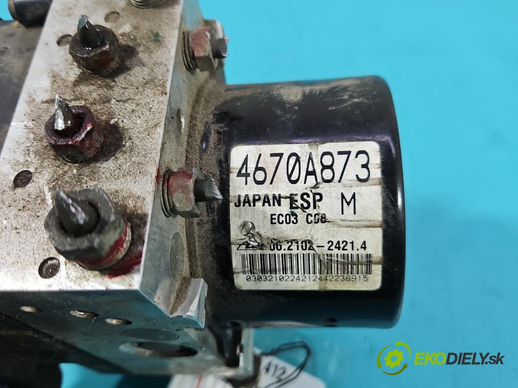 Mitsubishi ASX 2010-2021 1.6 16v 117 HP manual 86 kW 1590 cm3 5- čerpadlo abs 4670A873 (Pumpa ABS)