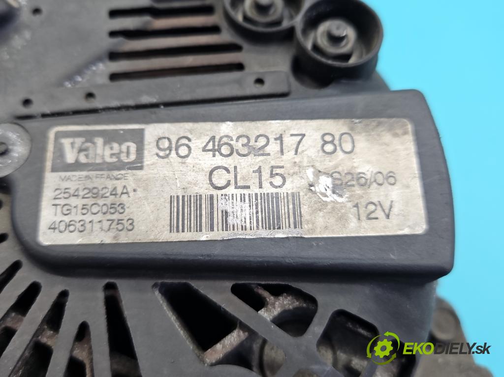 Citroen C5 I 2001-2008 1.6 hdi 109 HP manual 80 kW 1560 cm3 5- Alternator 9646321780 (Alternátor)